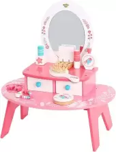 Masă de toaletă Tooky Toy TL098A, roz/alb