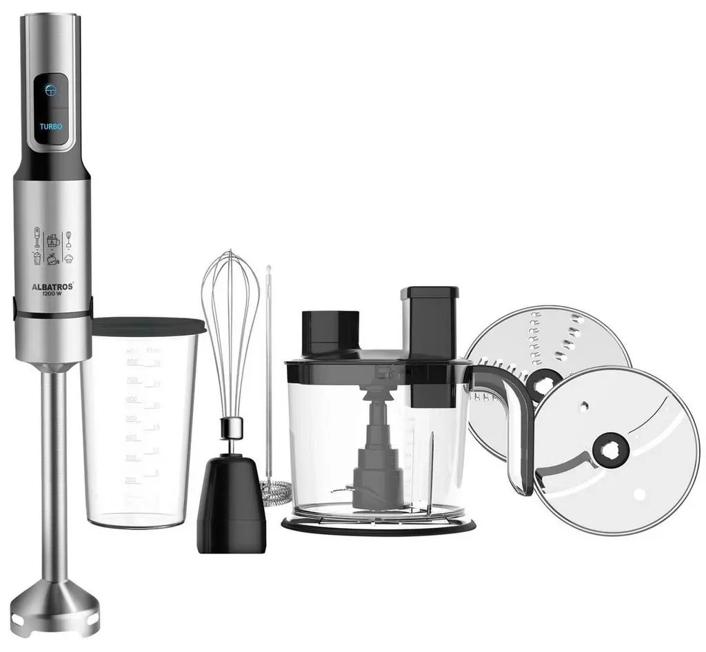 Blender Albatros MR1200A, inox/negru pe tehnoparc.md Blender Albatros MR1200A, inox/negru