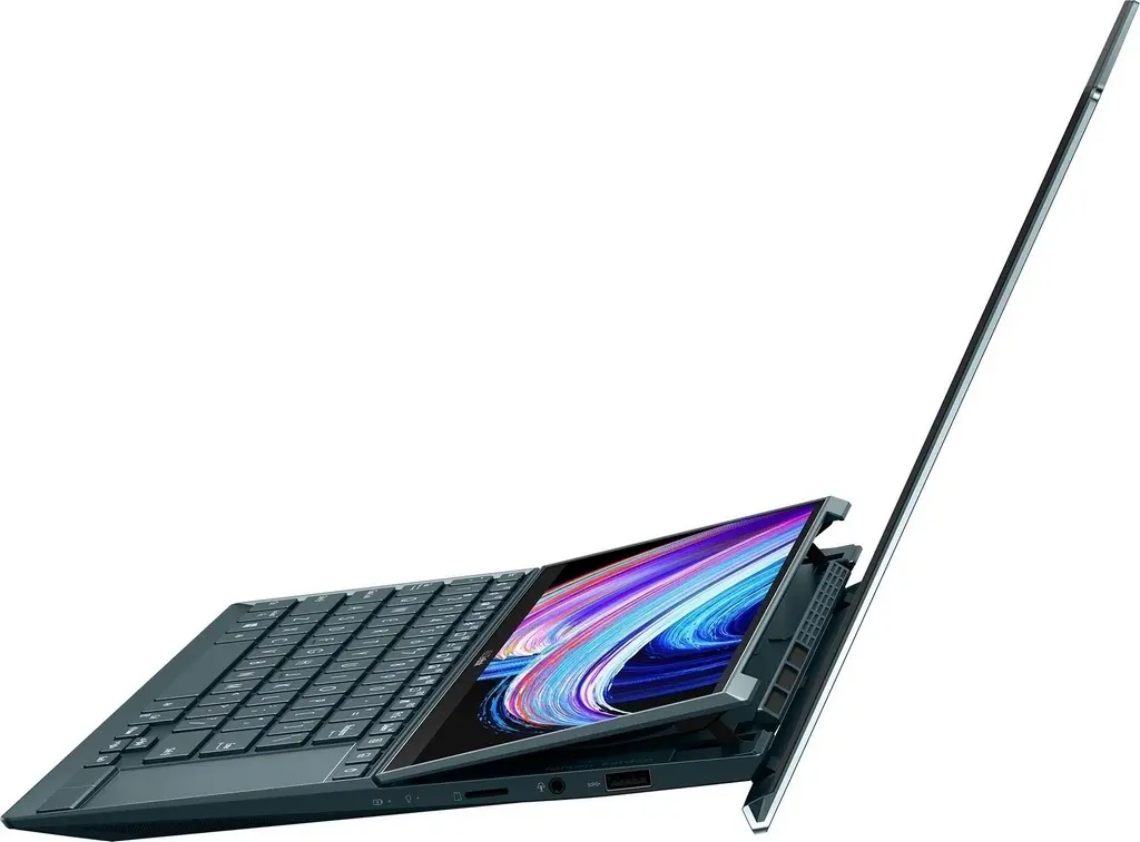 Laptop Asus Zenbook Duo UX482EG (14"/FHD/Core i7-1165G7/16GB/512GB/GeForce MX450 2GB/Win 10), albastru
