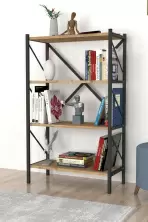 Стеллаж Fabulous 4 Shelves Metal, сосна/черный