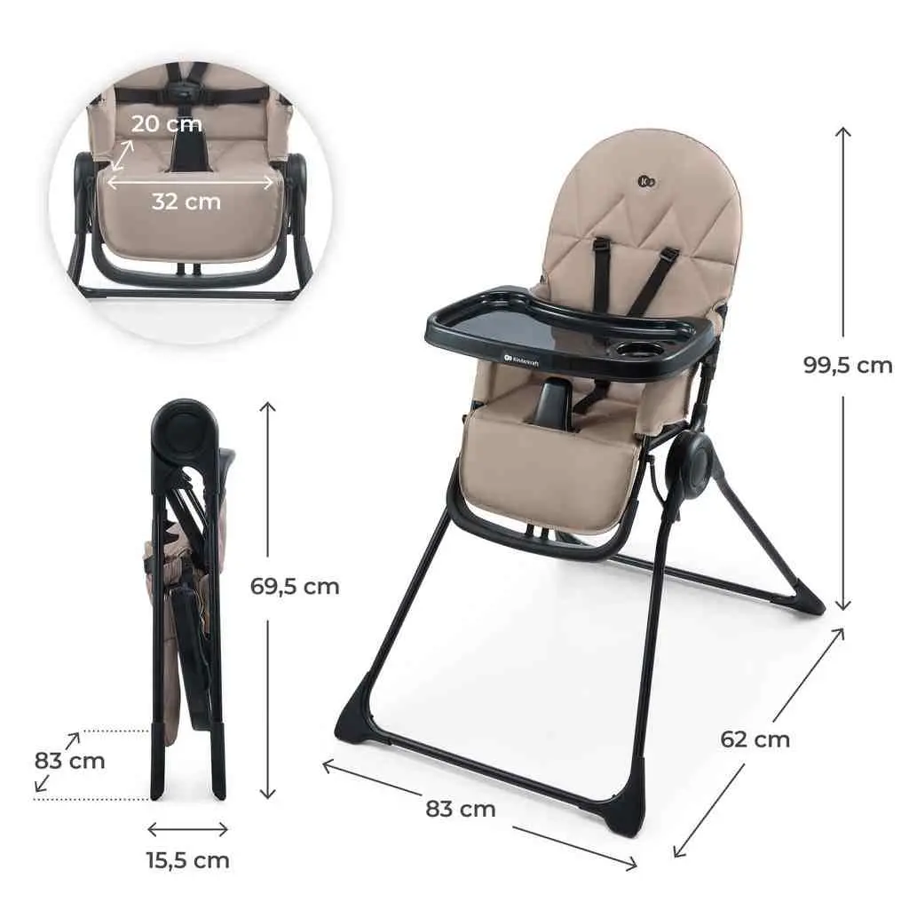 Стульчик для кормления KinderKraft Binci, бежевый