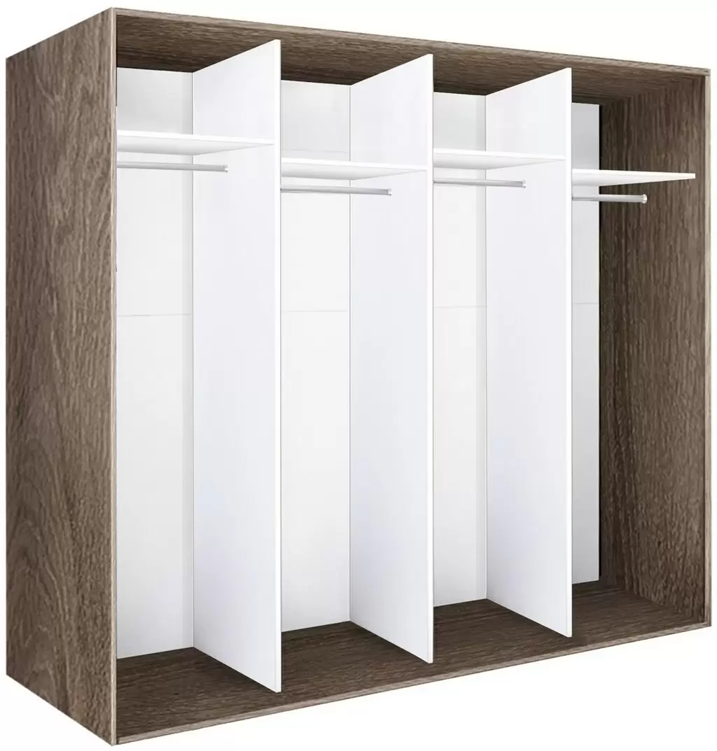 Dulap-cupe Modern Braun Top 4 238x210x60cm 2 oglinzi/2 PAL, trufa de stejar sonoma