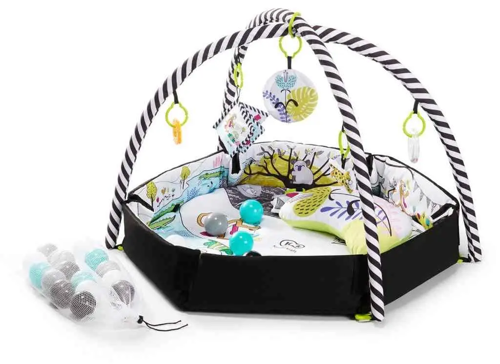 Игровой коврик KinderKraft SmartPlay, белый/черный
