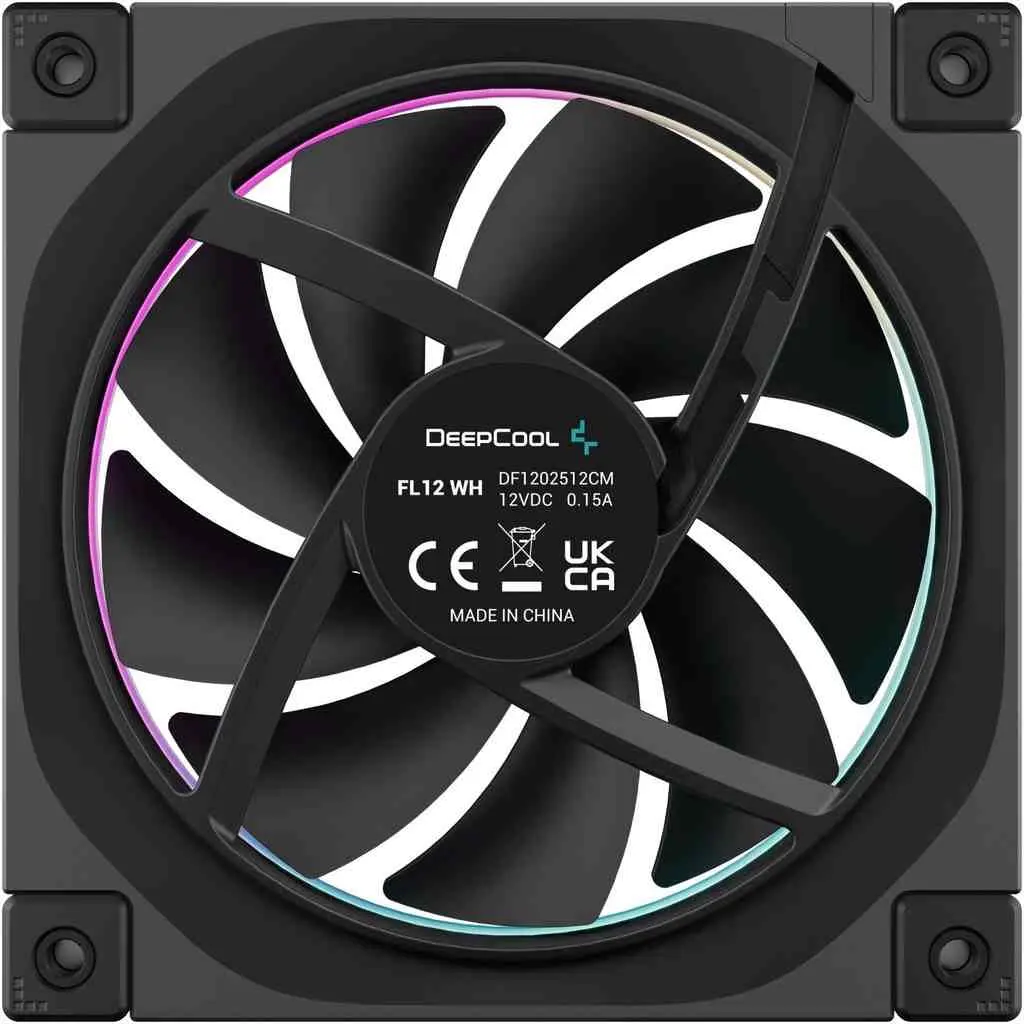 Ventilator de carcasă DeepCool FL12, negru