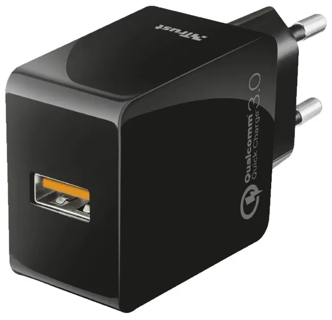 Încărcător Trust Ultra-Fast USB Wall Charger, negru pe tehnoparc.md Încărcător Trust Ultra-Fast USB Wall Charger, negru