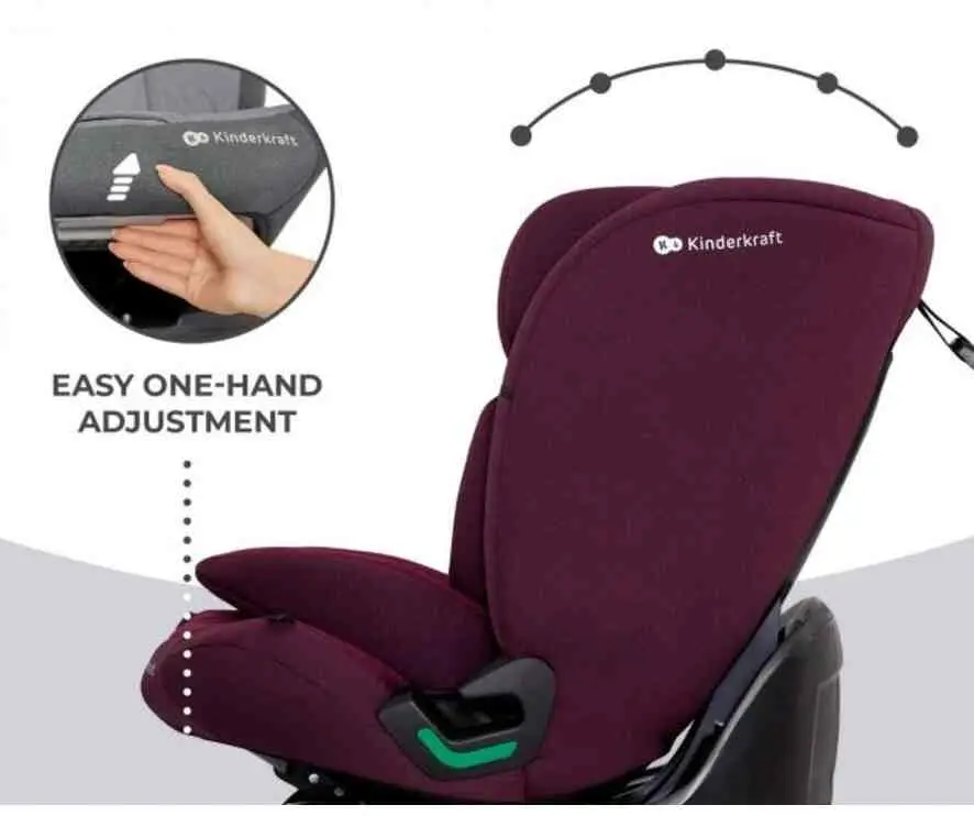 Детское автокресло KinderKraft Oneto 3 i-Size, бордовый