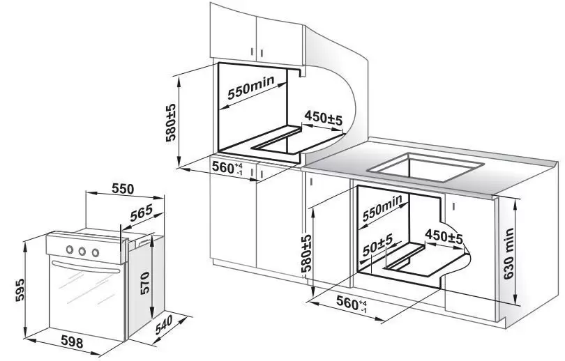 Газовый духовой шкаф Gefest DGE 621-03 B1, белый