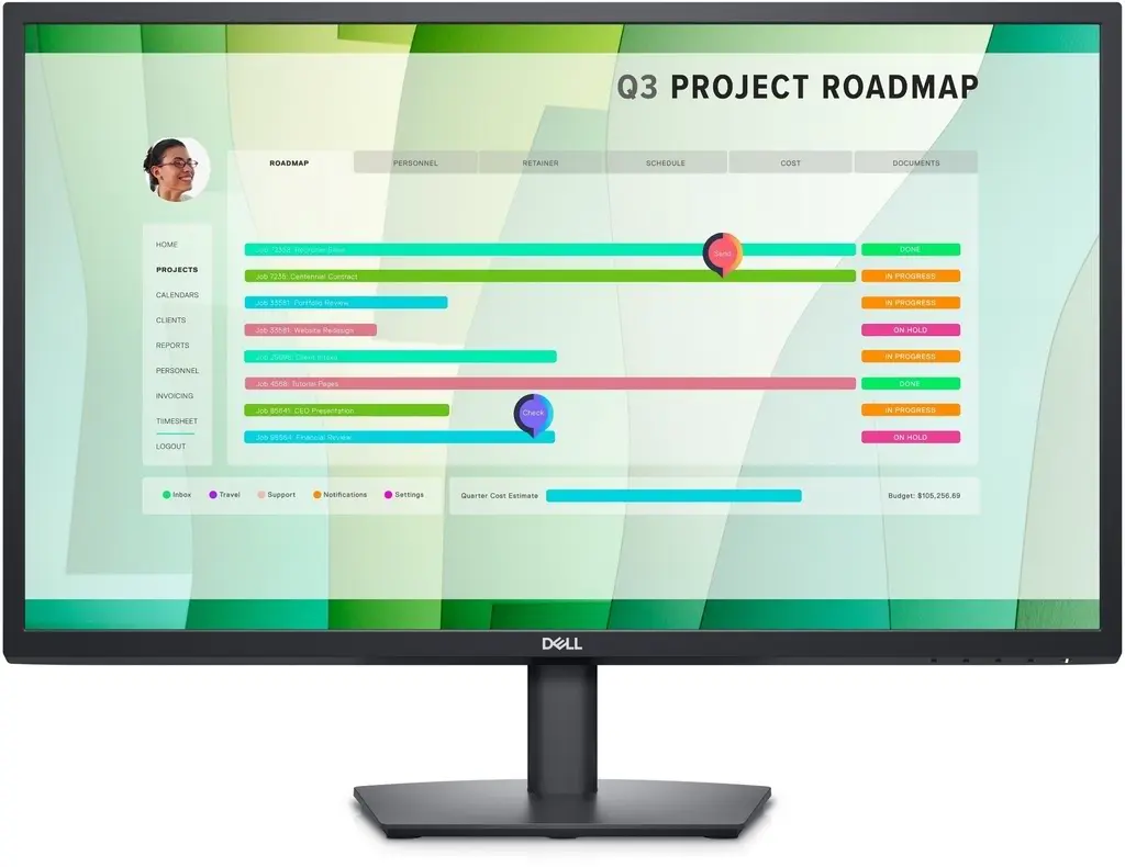 Monitor Dell E2723HN, negru