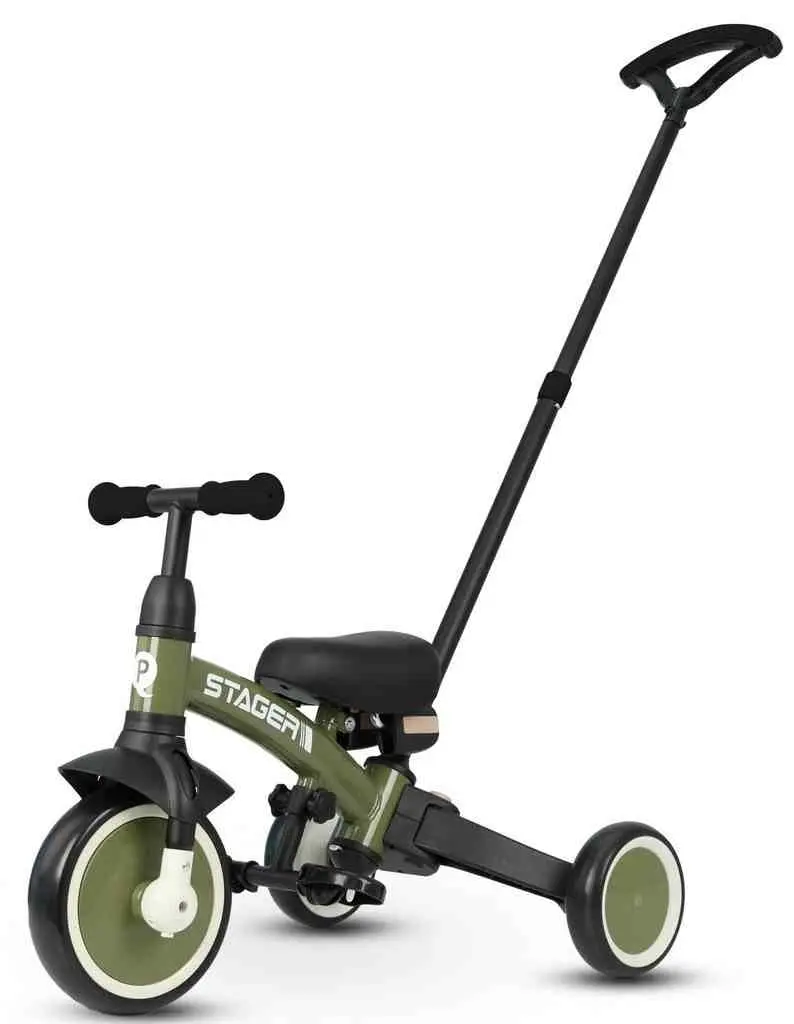 Bicicletă pentru copii Qplay Stager 3 in1, verde