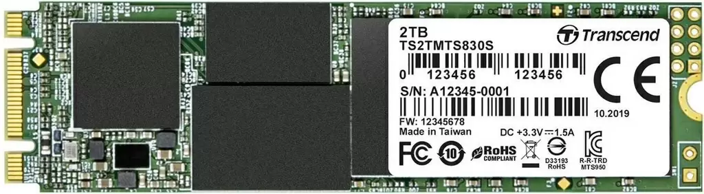 SSD накопитель Transcend 830S M.2 SATA, 2TB
