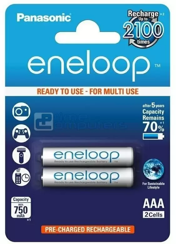 Аккумулятор Panasonic Eneloop AAA, 2шт