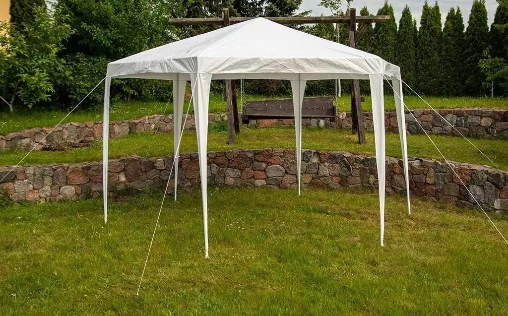 Cort Saska Garden Pavilion Tent 2x2x2m, alb