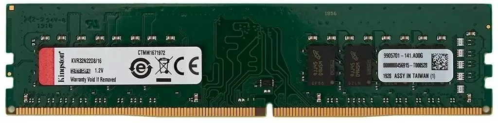 Оперативная память Kingston ValueRAM 16GB DDR4-3200MHz, CL22, 1.2V