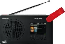 Radio portabil Sencor SRD 7757B, negru/roșu