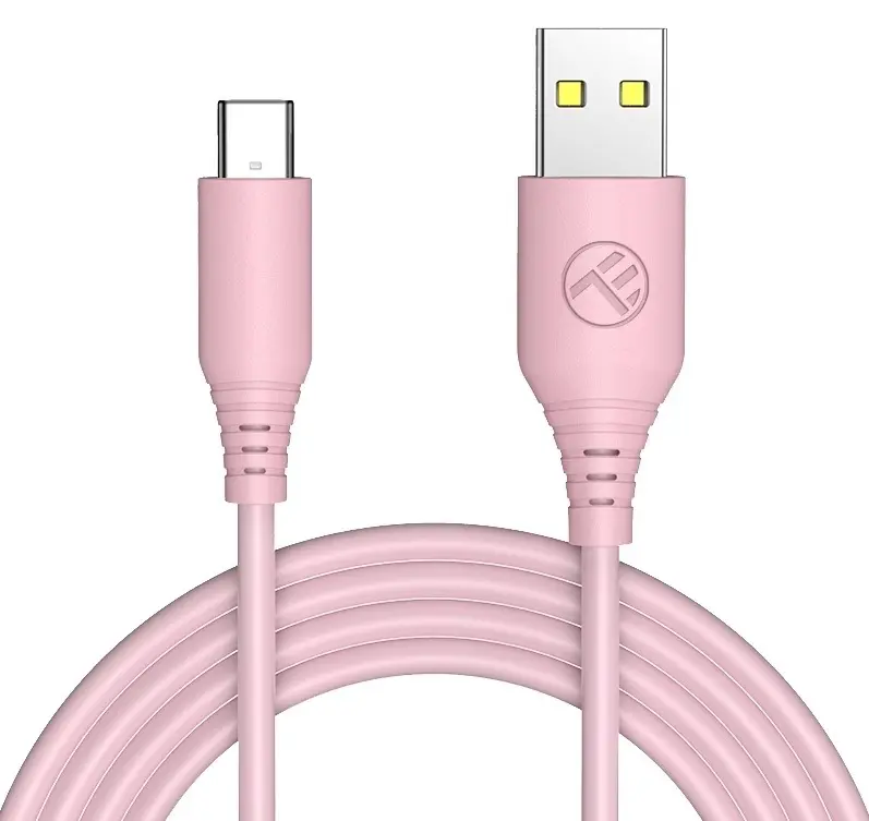 USB Кабель Tellur Silicone USB to Type-C 1м, розовый