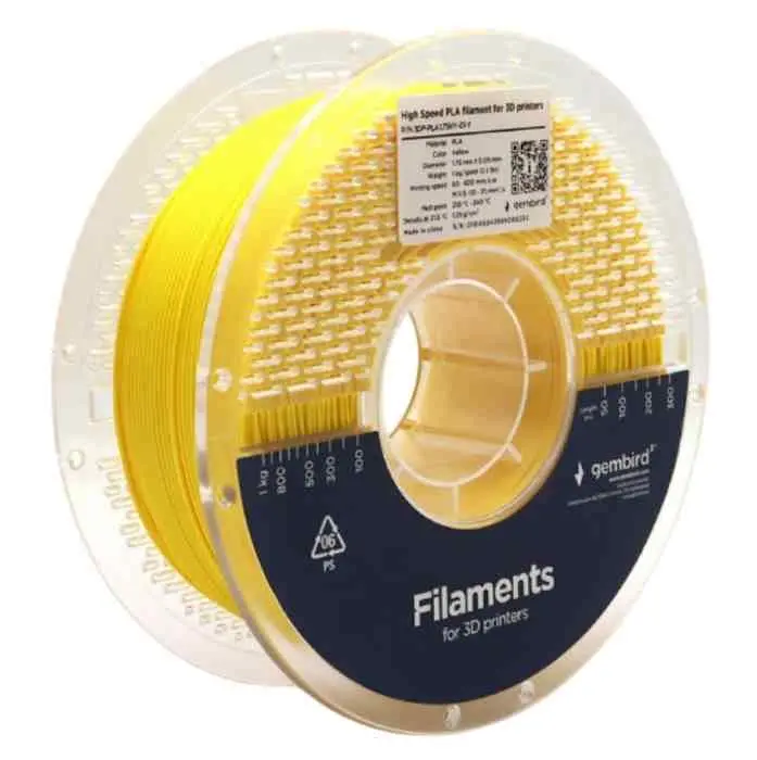 Filament pentru imprimare 3D Gembird 3DP-PLA1.75HY-01-Y, galben