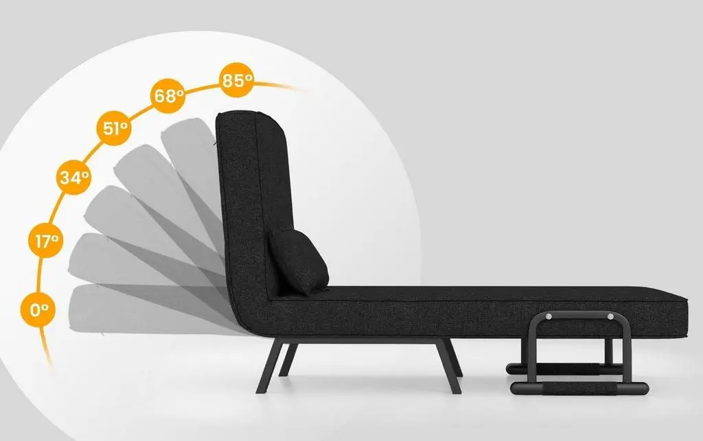 Fotoliu Costway HV10417HS, negru