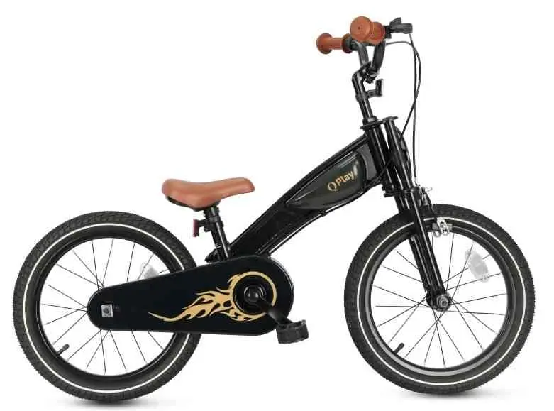 Детский велосипед Qplay Motor 3in1 16, черный