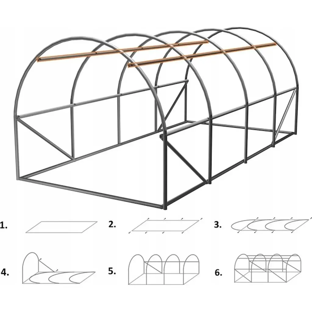 Парник (теплица) GardenLine TUN8009 10x4x2m