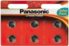 Батарейка Panasonic CR2025, 6шт
