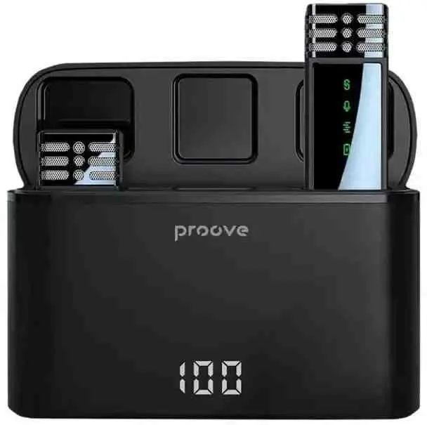 Microfon Proove Proove Record Lightning (2 mic), negru