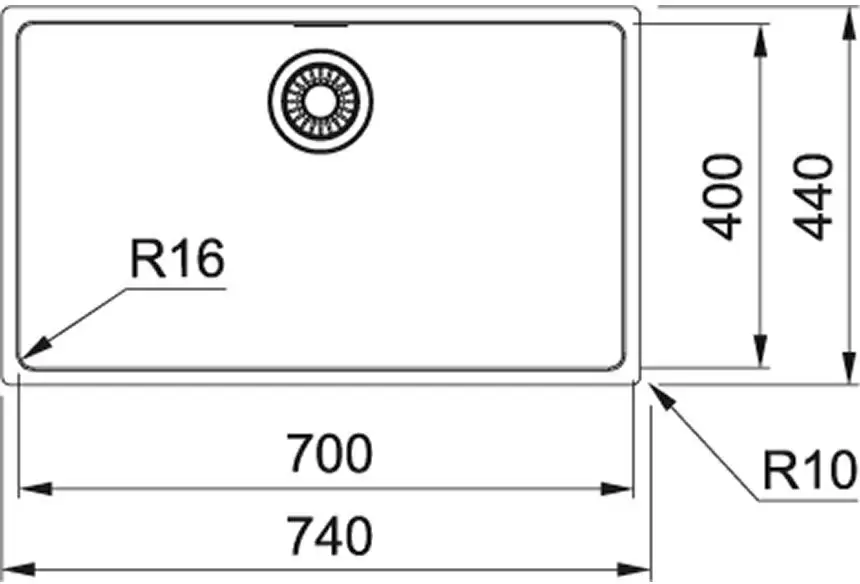 Кухонная мойка Franke MRX 210-70, нержавеющая сталь