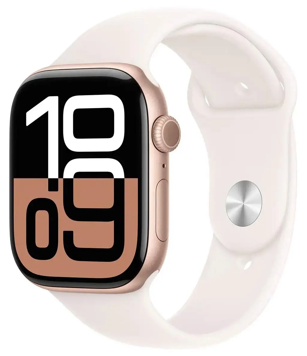 Smartwatch Apple Watch Series 10 GPS 42mm Rose Gold Aluminium Case with Light Blush Sport Band S/M