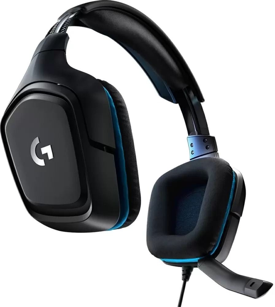 Căşti Logitech G432 Gaming Headset, negru/albastru