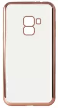 Husă de protecție KSIX Flex Laser Samsung A8 Plus (2018), transparent/roz