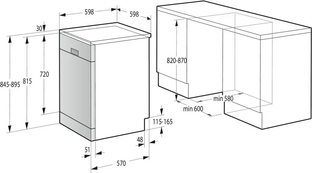 Посудомоечная машина Gorenje GS 620 E10S, серебристый