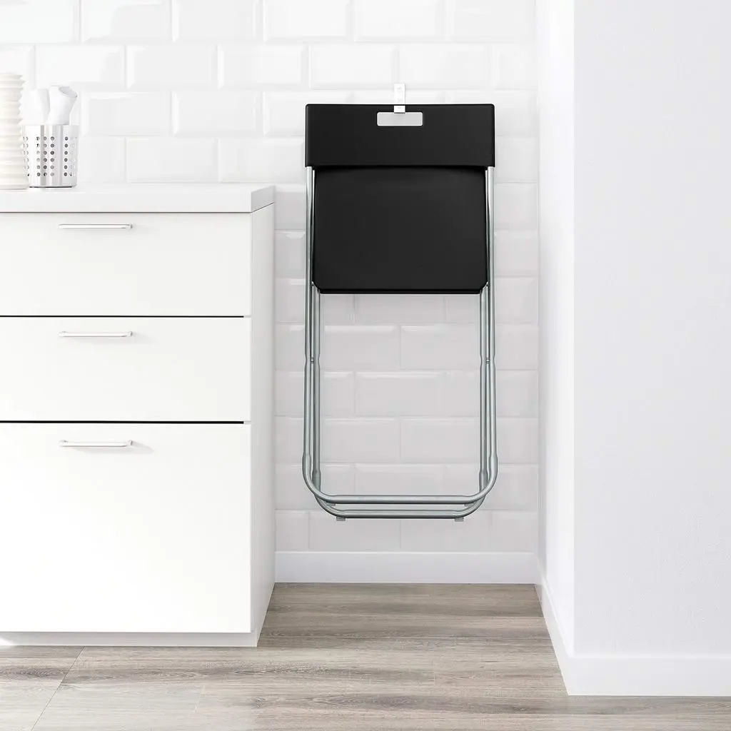 Scaun IKEA Gunde pliant, negru