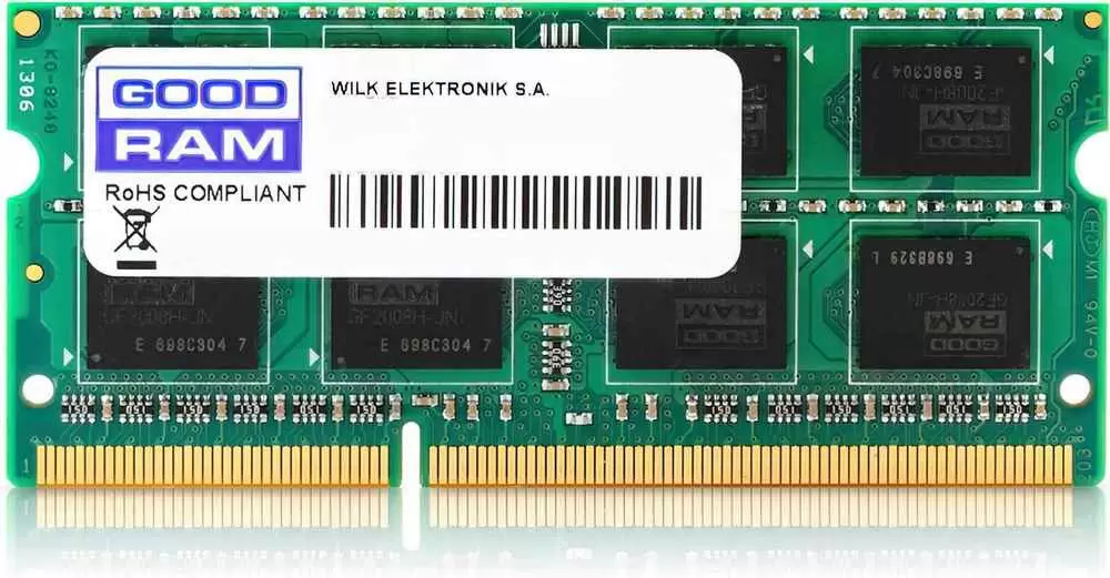 Оперативная память SO-DIMM Goodram 4ГБ DDR3-1600MHz, CL11, 1.35V (GR1600S3V64L11/4G)