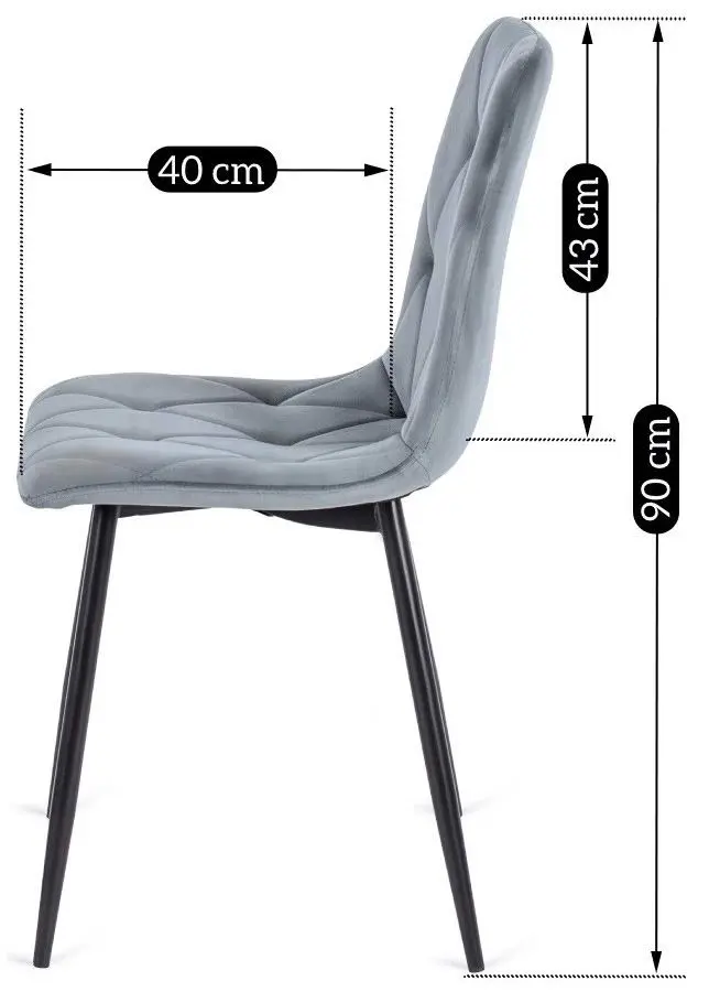 Стул Mebel Elite Robin, серый/черный