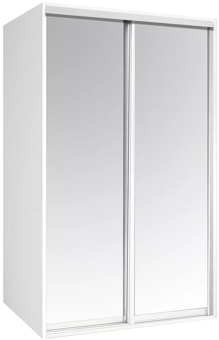 Шкаф-купе Modern Braun Top 2 160x210x45см 2 зеркала, белый