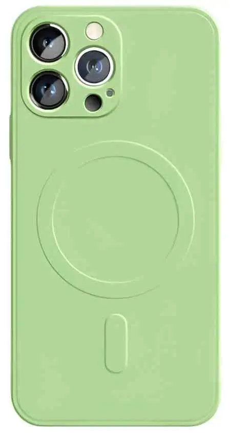 Husă de protecție WOO Liquid Silicone Magsafe iPhone 16 Pro (WOOLSCMIP16PGR), verde