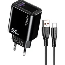Încărcător Jokade JB141 with USB to Type-C, negru pe tehnoparc.md Încărcător Jokade JB141 with USB to Type-C, negru