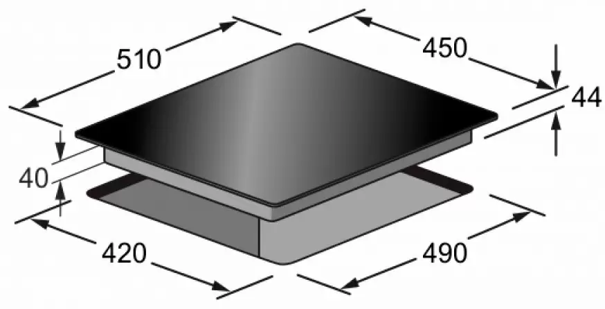 Plită incorporabilă cu inducție Kaiser KCT 4746 FI, negru