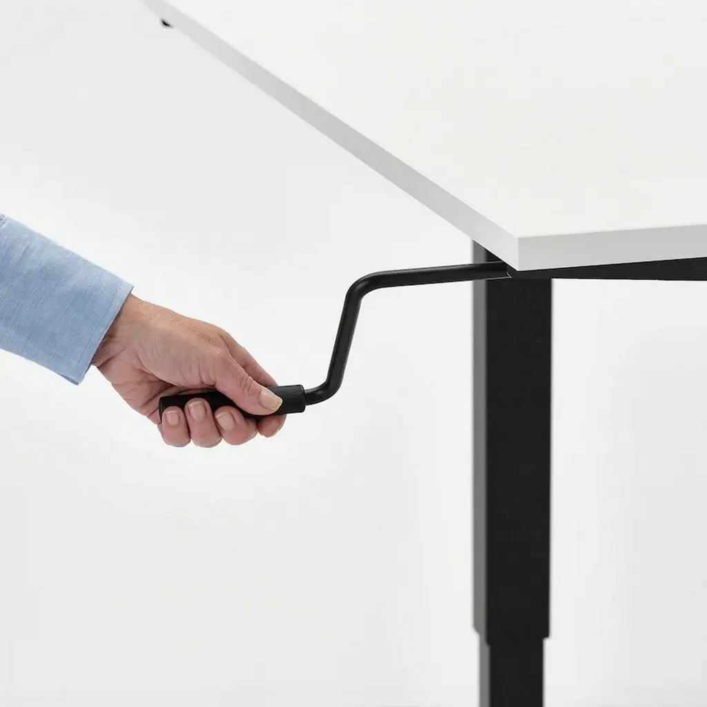 Masă de birou IKEA Trotten cu înălțime reglabilă 120x70cm, alb/antracit pe tehnoparc.md Masă de birou IKEA Trotten cu înălțime reglabilă 120x70cm, alb/antracit