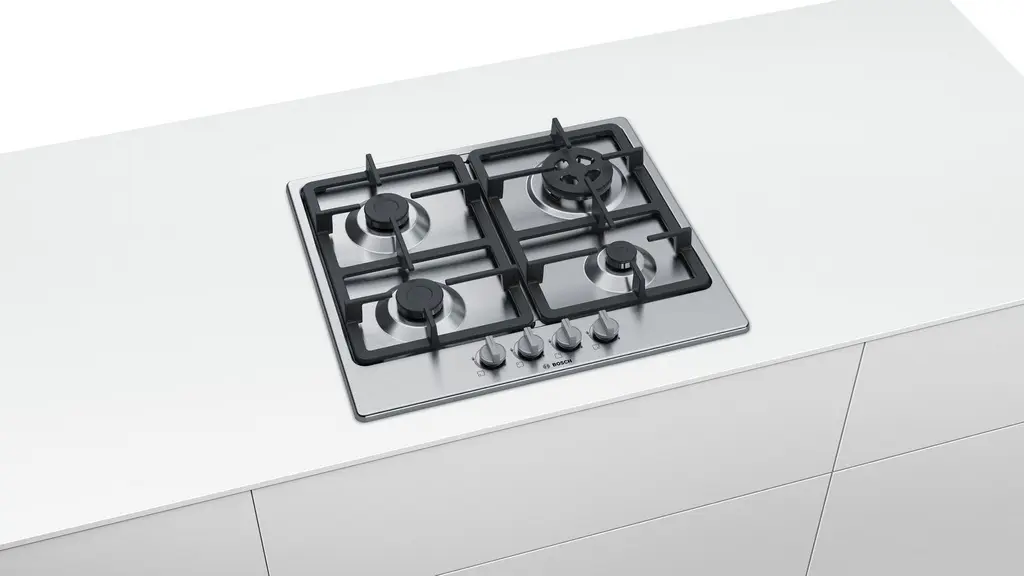 Газовая панель Bosch PGH6B5B90, нержавеющая сталь