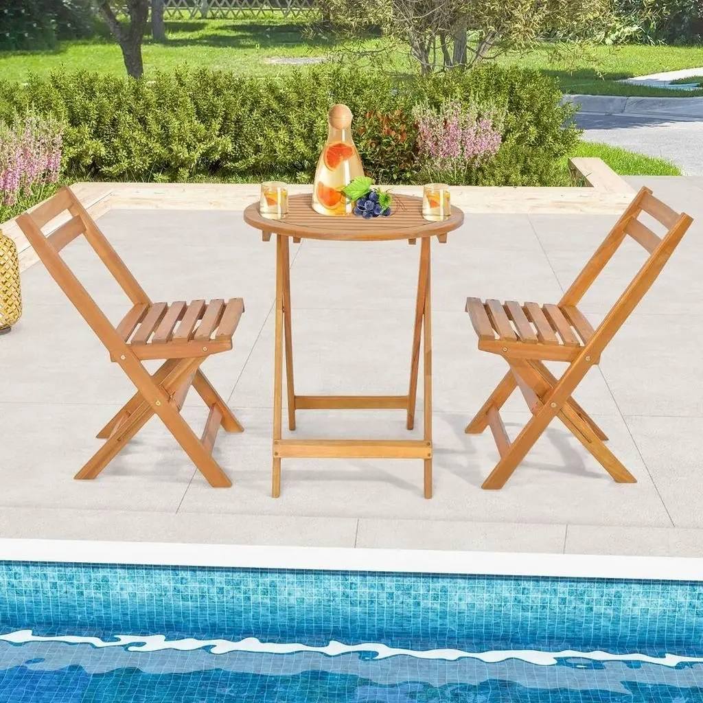 Set mobilă de grădină Costway HW71590, natural