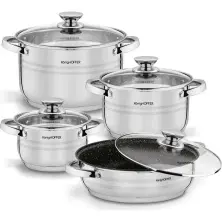 Набор посуды Konighoffer Bari Silver 8pcs, нержавеющая сталь