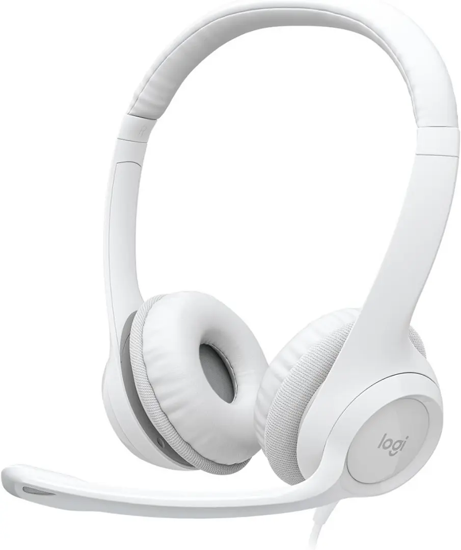 Căşti Logitech H390, alb