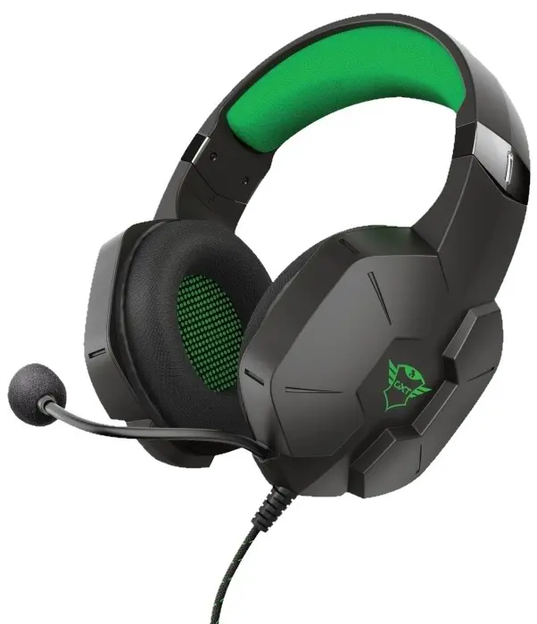 Căşti Trust GXT 323X Carus, negru/verde pe tehnoparc.md Căşti Trust GXT 323X Carus, negru/verde