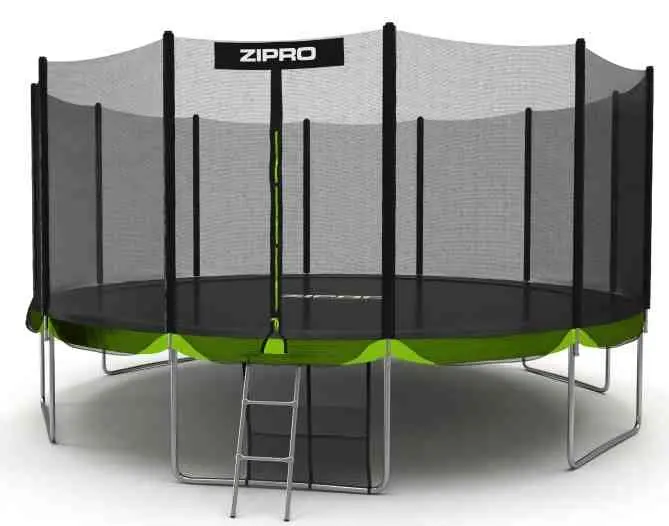 Батут Zipro Jump Pro 496cm, черный/зеленый