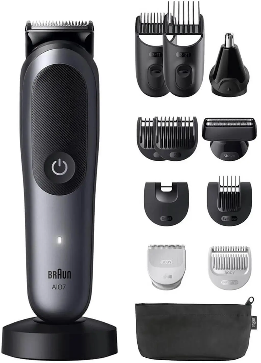 Триммер для бороды Braun AIO7560, серебристый