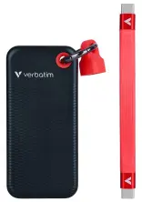 Disc rigid SSD extern Verbatim Pocket Gen 2 2TB, negru/roșu