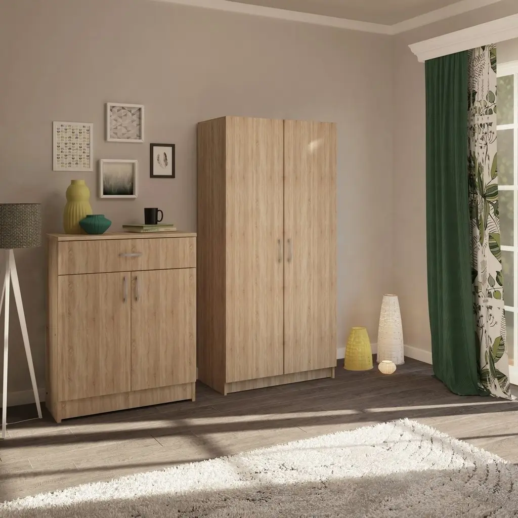 Dulap Haaus 2U 80x51x170cm, stejar sonoma