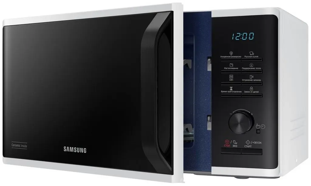 Cuptor cu microunde Samsung MS23K3515AW, alb/negru pe tehnoparc.md Cuptor cu microunde Samsung MS23K3515AW, alb/negru