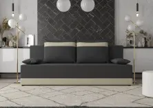 Диван Space Meble Toledo Rainbow 27/Rainbow 16, графит/экрю на tehnoparc.md Диван Space Meble Toledo Rainbow 27/Rainbow 16, графит/экрю