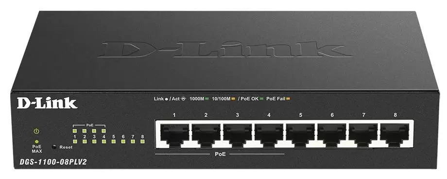 Switch D-Link DGS-1100-08PLV2, negru